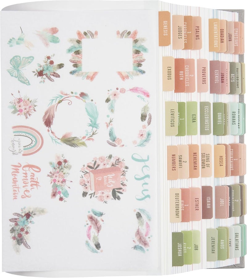 Believe Bible Tabs with Stickers and Labels - Men and Women Bible Study Tabs and Gifts - Image 1